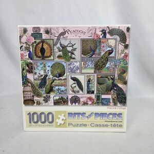 New Sealed Bits and Pieces‎ "Peacock Collage" 1000 Pc Puzzle 18" x 24"